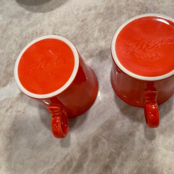 Fiesta coffee mug Persimmon orange set of two - Picture 4 of 8
